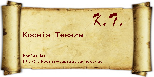 Kocsis Tessza névjegykártya
